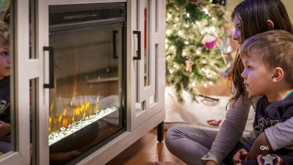 see through gas fireplace insert